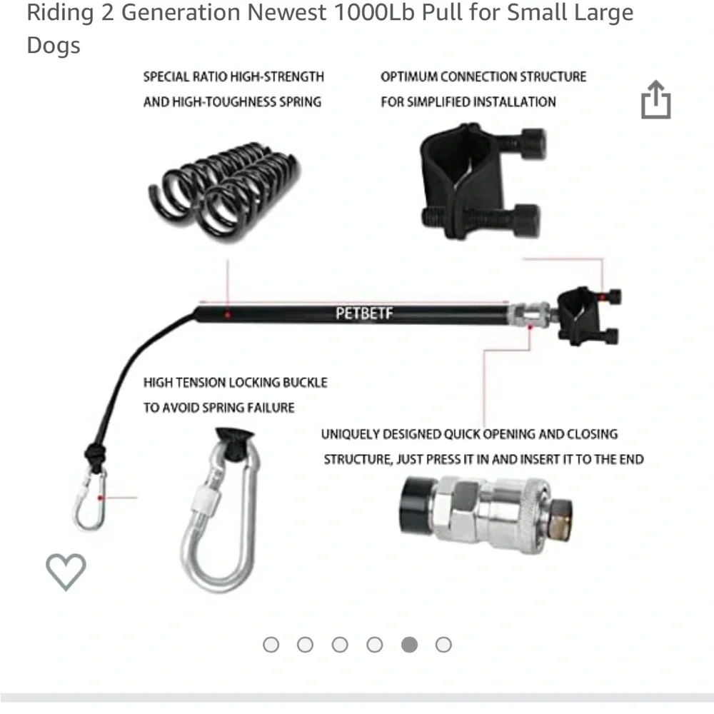petbetf Dog Bike Leash,Hands Free Bike Leash,Attachment Bicycle Riding